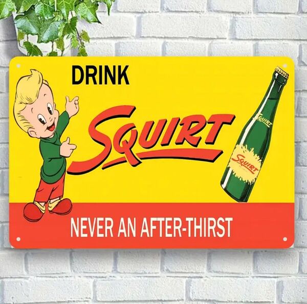 Squirt ② スクワート ドリンク ブリキ看板 アメリカン雑貨 USA 世田谷ベース インテリア