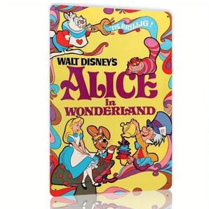 不思議の国のアリス Alice in Wonderland 金属ブリキ看板