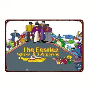 ビートルズ ③イエロー・サブマリン Yellow Submarine ブリキ看板 アメリカン雑貨