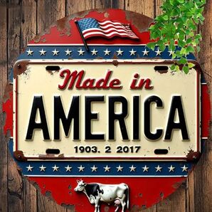 Made in AMERICA メイド・イン・アメリカ ブリキ看板 USA雑貨