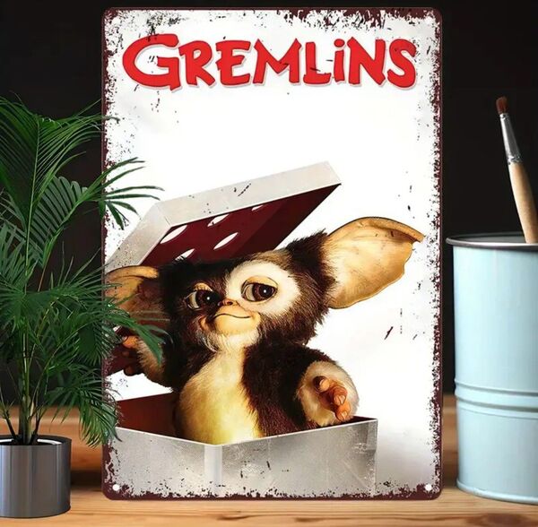 グレムリン ギズモ ① Gizmo 金属ブリキ看板 アメリカン雑貨 USA