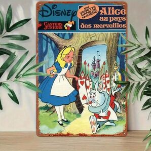 不思議の国のアリス② Alice in Wonderland 金属ブリキ看板