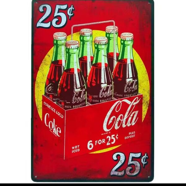 コカ・コーラ Coke 金属ブリキ看板 アメリカン雑貨 ガレージ USA インテリア サインボード 世田谷ベース