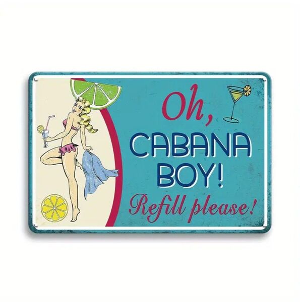 カバナボーイ Cabana boy 金属ブリキ看板 アメリカン雑貨 USA