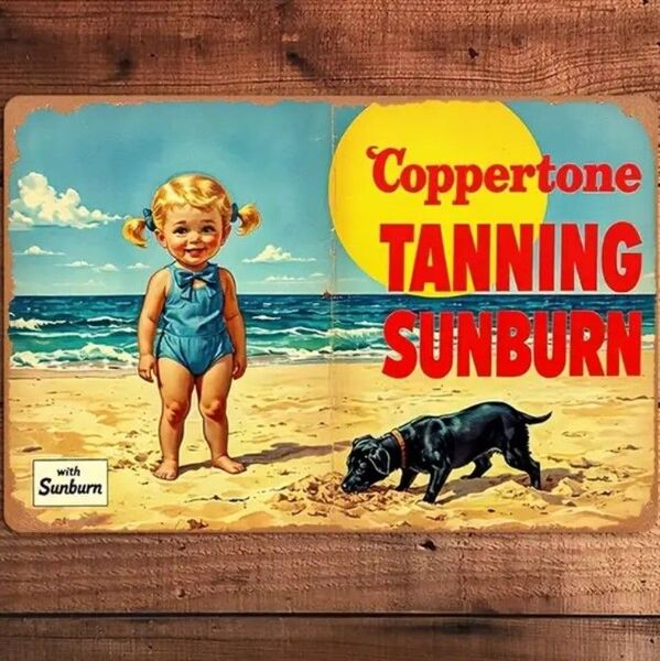 コパトーン Coppertone ブリキ看板 アメリカン雑貨 USA