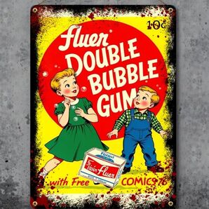 Dubble Bubble ②ダブルバブルガム ブリキ看板 アメリカン雑貨 USA
