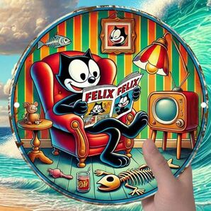 フィリックス・ザ・キャット ⑤Felix the Cat ブリキ看板 アメリカ雑貨
