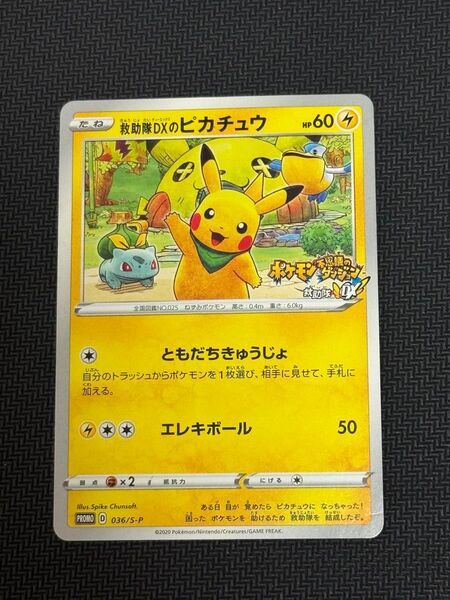 救助隊DXのピカチュウ S-P プロモ ポケモンカード ポケカ PROMO ピカチュウ pikachu