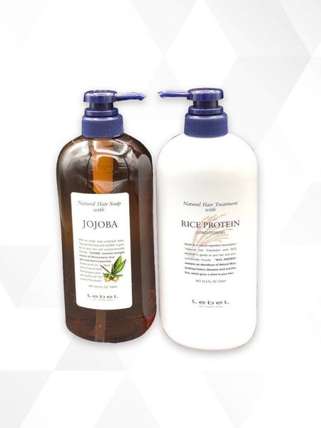 ホホバシャンプー&ライスプロテイントリートメント 720ml1セット ルベル ナチュラルヘアソープ