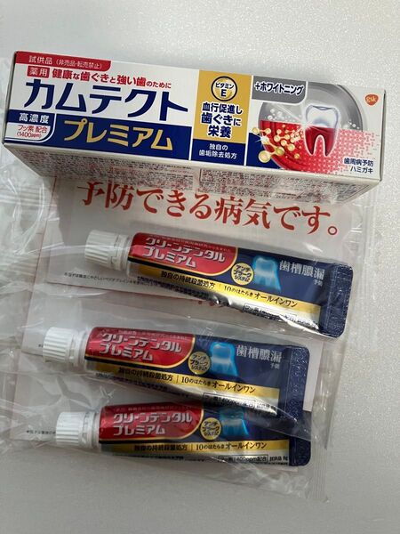 第一三共ヘルスケア クリーンデンタルプレミアム 3本/カムテクトプレミアム27g/試供品