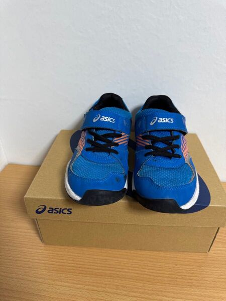 asics キッズスニーカー マジックテープ ブルー 21cm