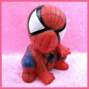  Spider-Man savings box coin sofvi BIG size American Comics retro * height approximately 24.5cm * coin . entrance approximately 2.5cm×0.5cm | 1 point Used