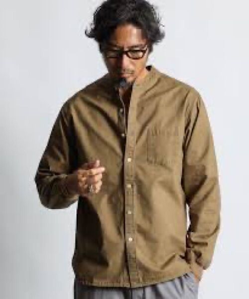 The DUFFER SULFUR DYE BIO WASH RIBBED SHIRT:硫化染めバイオウォッシュノーカラーシャツ