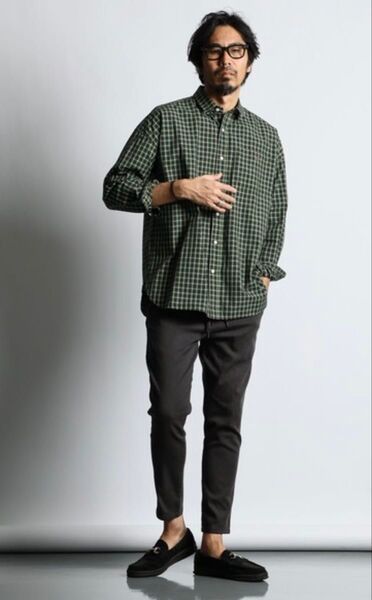 The DUFFER of ST.GEORGE 超伸縮 麻混「ガムストレッチ」製品染め ウエストゴム イージーパンツS