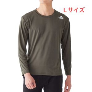 adidas クルーネックロングスリーブ Tシャツ L オリーブ 新品