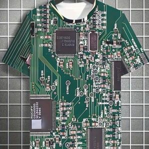 値下げ!新品未着用 半導体基板プリント Tシャツ(L〜LLサイズ相当)