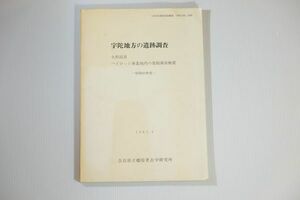 292125奈良 「宇陀地方の遺跡調査　大和高原パイロット事業地内の発掘調査概要　昭60橿原考古学研究所 郷土史 B5 112174