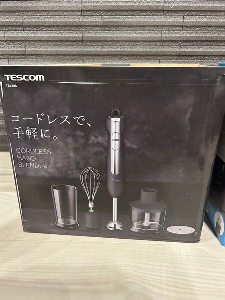 TESCOM コードレスハンドブレンダー TBL70A ブラック 未使用 ミキサー ブレンダー