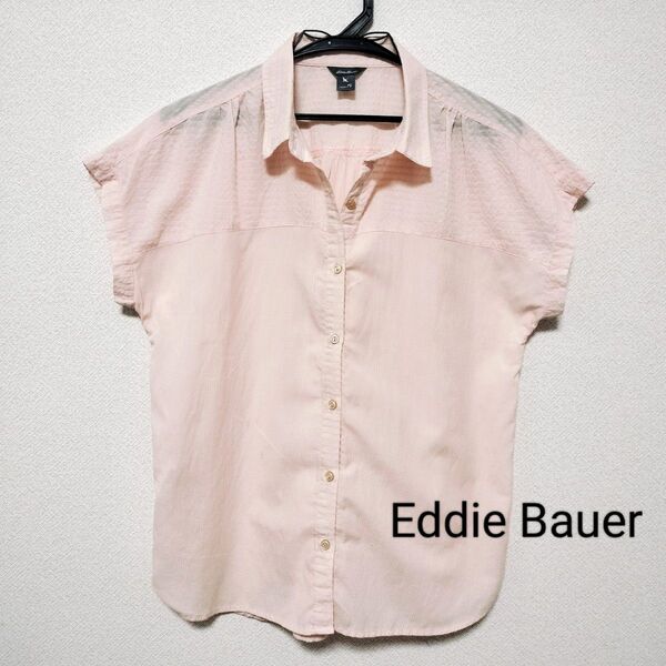 Eddie Bauer 半袖シャツ うすピンク Mサイズ