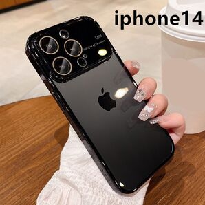 iphone14ケース カーバー TPU 指紋防止耐衝撃ブラック1