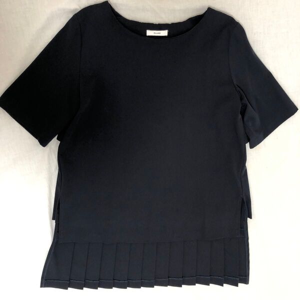 美品 CLANE/クラネ バックプリーツトップス チュニック 濃紺 ネイビー サイズ:36