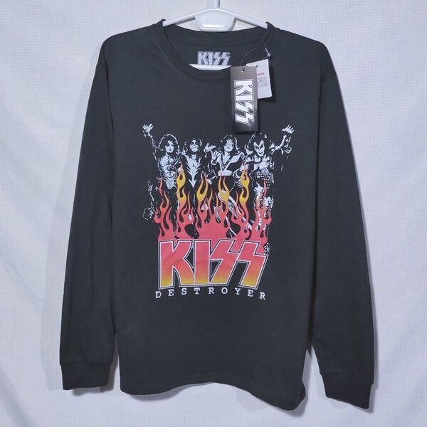 新品 ロンT L キッス KISS ポールスタンレ ファイア メタル バンド
