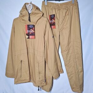 新品 上下セット XL キャメル 裏ボア ヤッケ 防寒パンツ 96CLOTH