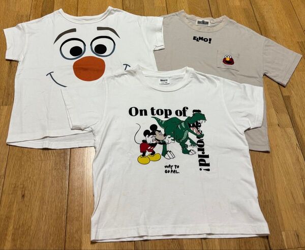 半袖 Tシャツ ディズニー キャラクター 3枚セット サイズ120 ベルメゾン BREEZE