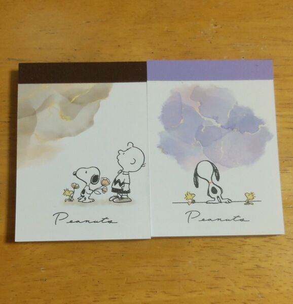 スヌーピー ミニメモ 2個セット