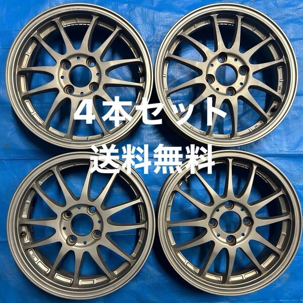 15インチホイール 15 4.5J +43 軽自動車 コンパクトカー 4本セット 4H PCD100