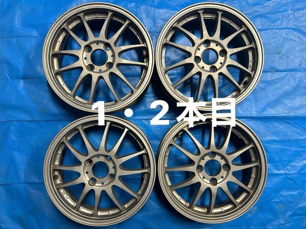 1、2本目15インチホイール 15 4.5J +43 軽自動車 コンパクトカー 4本セット 4H PCD100