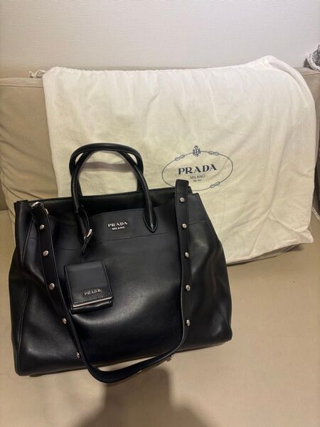 PRADAプラダ 2way レザー トートバッグ ショルダーバッグ