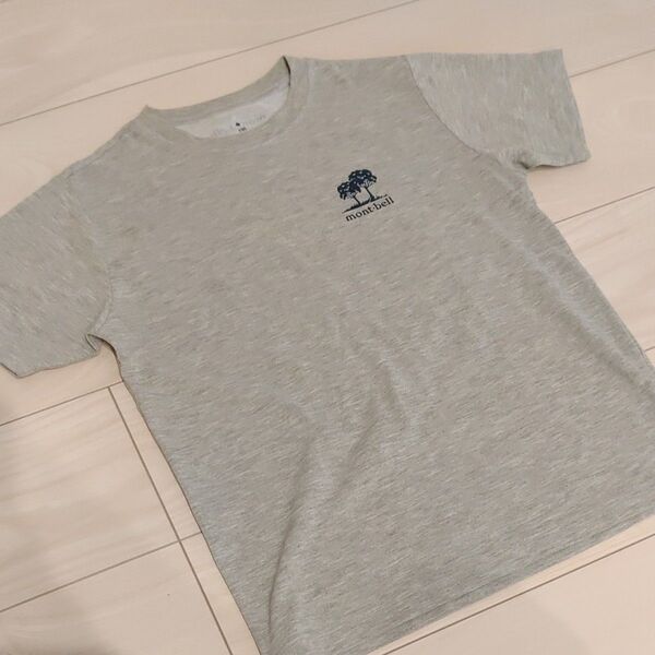 mont-bell Tシャツ 150 ライトグレー 速乾