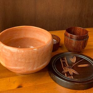 茶道具 抹茶碗と茶筒