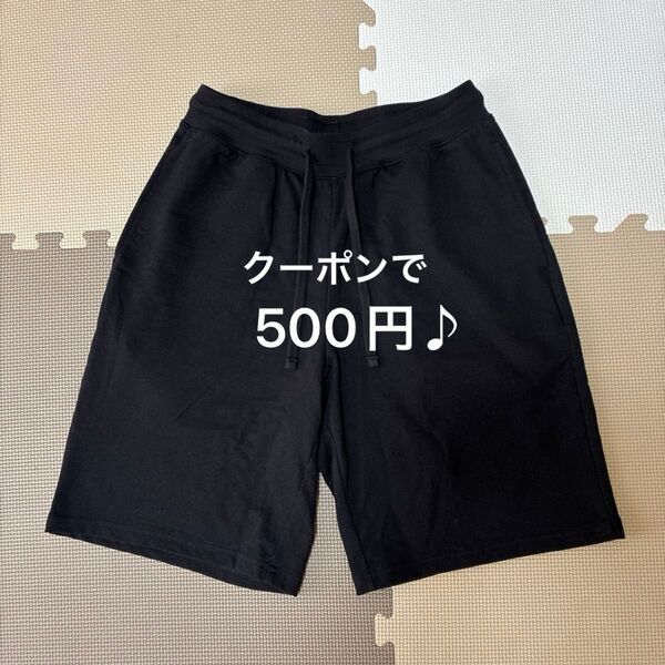 ジーユー GU スウェットパンツ ショートパンツ ハーフパンツ Mサイズ 黒 2