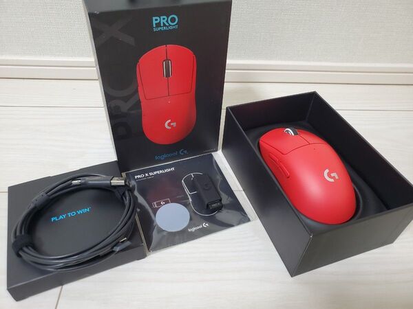 Logicool PRO X SUPERLIGHT G-PPD-003WL-RD ロジクール ワイヤレス ゲーミング マウス
