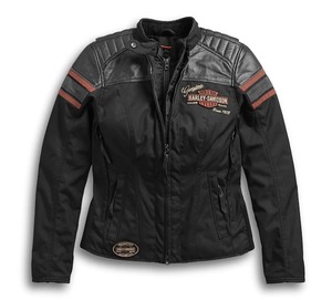 Harley-Davidson 新古品・レディーストリプルベントシステム・ワーデン・ライディングジャケット 98165-18VW (L)