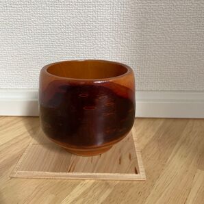 桜の木 抹茶碗 木製