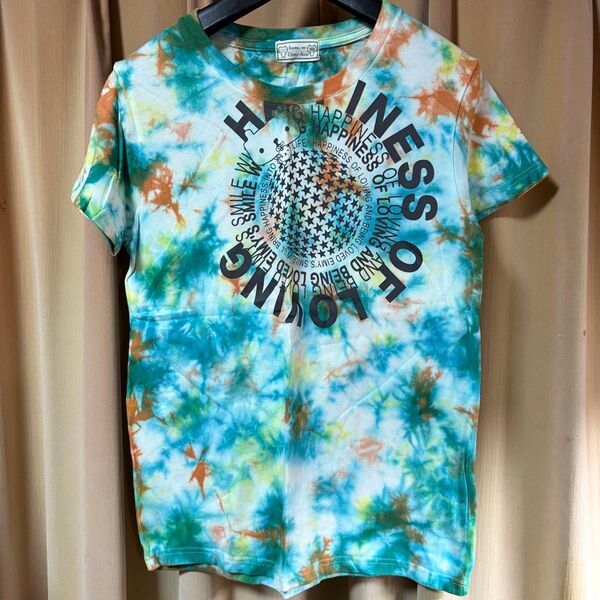 エイミーちゃん 半袖 Tシャツ トップス カットソー 緑 グリーン オレンジ M