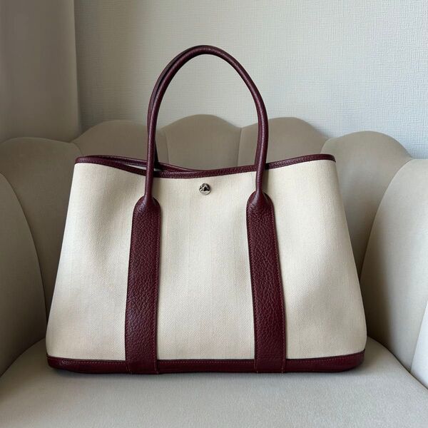 HERMES エルメス ガーデンパーティ pm トワル ボルドー系
