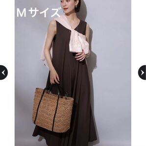 新品 アルページュストーリー Arpege story ラッシュガード Aライン ワンピース 茶 ブラウン