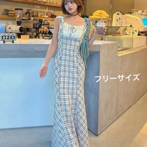新品 ダーリッチ Darich チェック マーメイド ロングワンピース ブラック