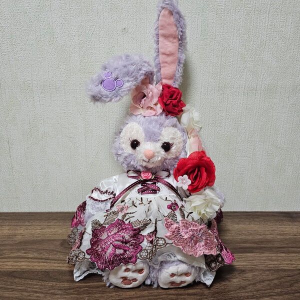 【価格交渉不可】香港ディズニー限定 ステラ・ルーSSサイズぬいぐるみ(正規品)+ハンドメイド フラワードレス+トイスケルトン入り
