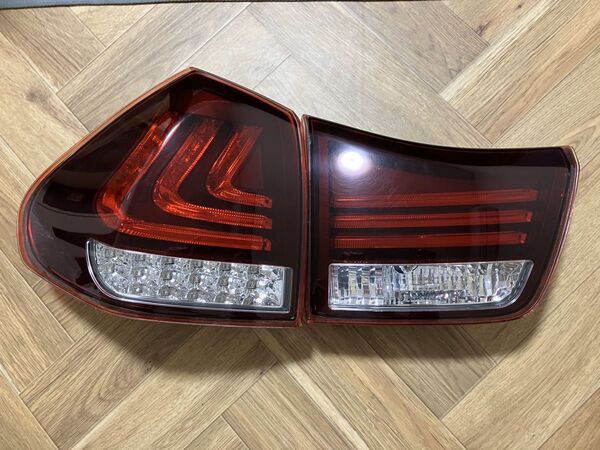 ハリアー 30系 クリスタルアイ ファイバー LEDテールランプ レッドクリアー 流れるウインカー 左右セット