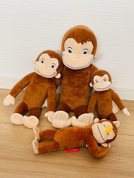 おさるのジョージ ぬいぐるみ 4点セット 23cm〜43cm