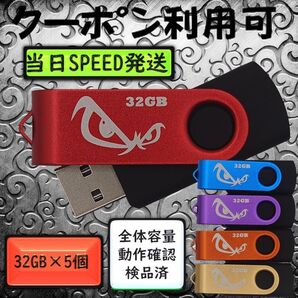 +新品 USBメモリ32GB×5個《仕様32-11》
