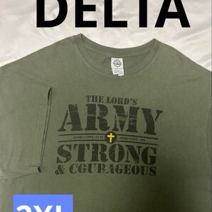 ヴィンテージ DELTATシャツ 古着 2XL
