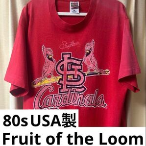 80s古着 St.LouIs Cardinals MLB Fruit of the Loom USA製 シングルステッチ Lサイズ