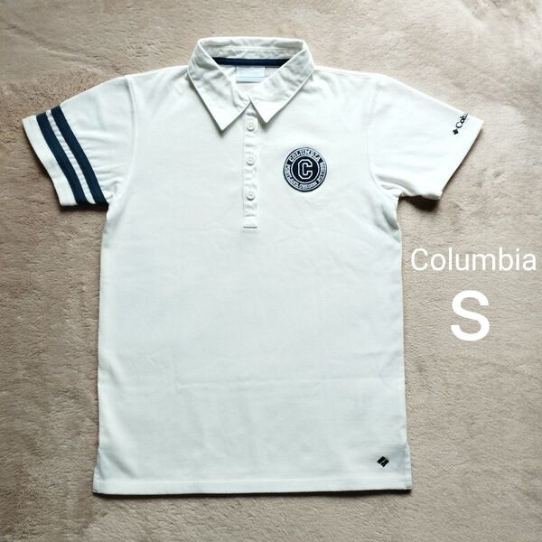Columbia ポロシャツ レディース オフホワイト 半袖 S