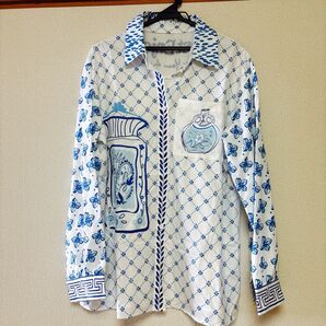 試着のみ美品♪ ホワイト×ブルー リゾートウェア